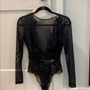 Black lace bodysuit